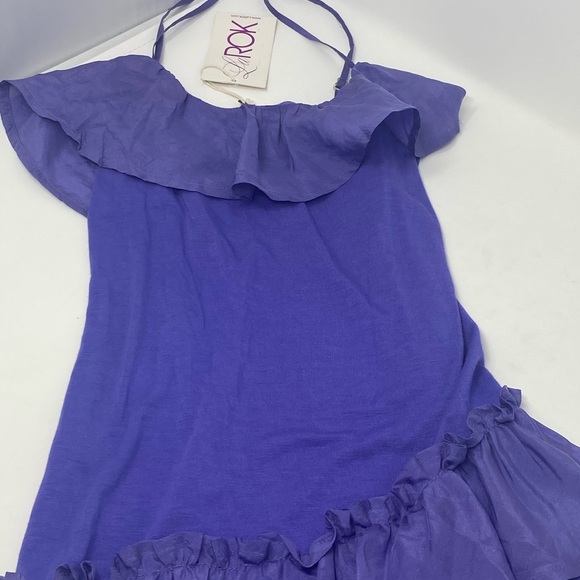 LA ROK**Gorgeous Purple Ruffle Top**Large (12) $89 - Picture 2 of 4